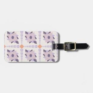 Etiqueta De Bagagem Azulejo decorativo colorido roxo pastel