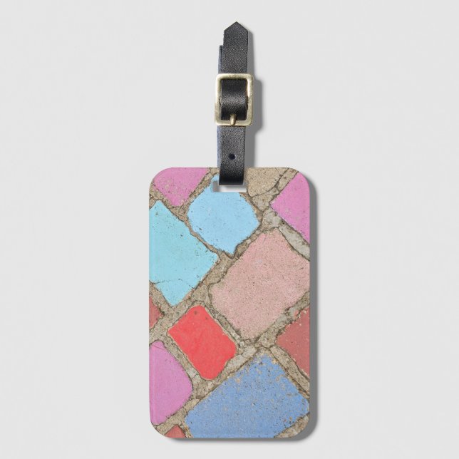 Etiqueta De Bagagem Azulejos pastel (Frente Vertical)