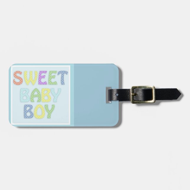 Etiqueta De Bagagem Baby Boy (Frente Horizontal)