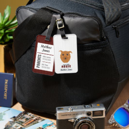 Etiqueta De Bagagem Baby Boy Aggie Dog Maroon Bag