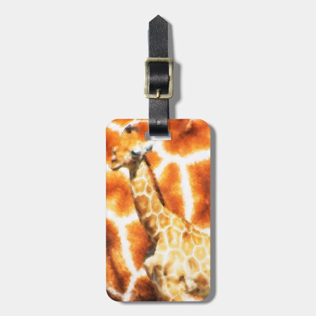 Etiqueta De Bagagem Baby Giraffe (Frente Vertical)