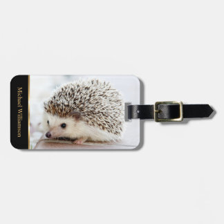 Etiqueta De Bagagem Baby Hedgehog Photo Monograma