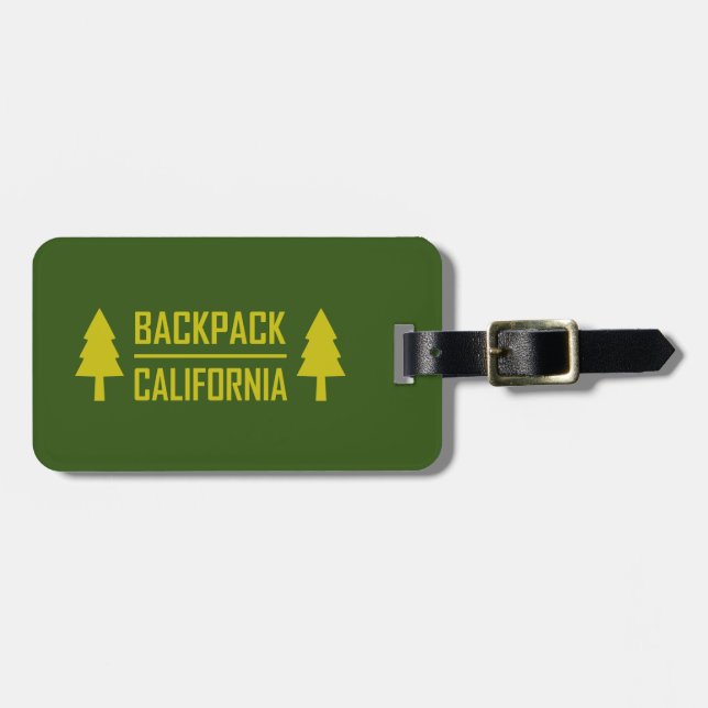 Etiqueta De Bagagem Backpack California (Frente Horizontal)