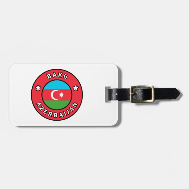 Etiqueta De Bagagem Bacu Azerbaijão (Frente Horizontal)