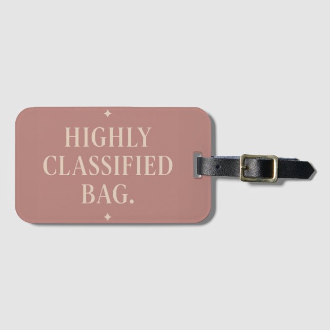 Etiqueta De Bagagem Bag altamente classificada misteriosa e Na moda (Frente Horizontal)