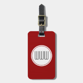 ETIQUETA DE BAGAGEM BAGAGEM CHIQUE TAG_16 RED/BLACK/WHITE