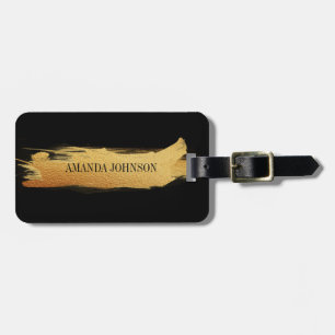 Etiqueta De Bagagem Bagagem de pintura de Ouro preto-e-vírgula persona