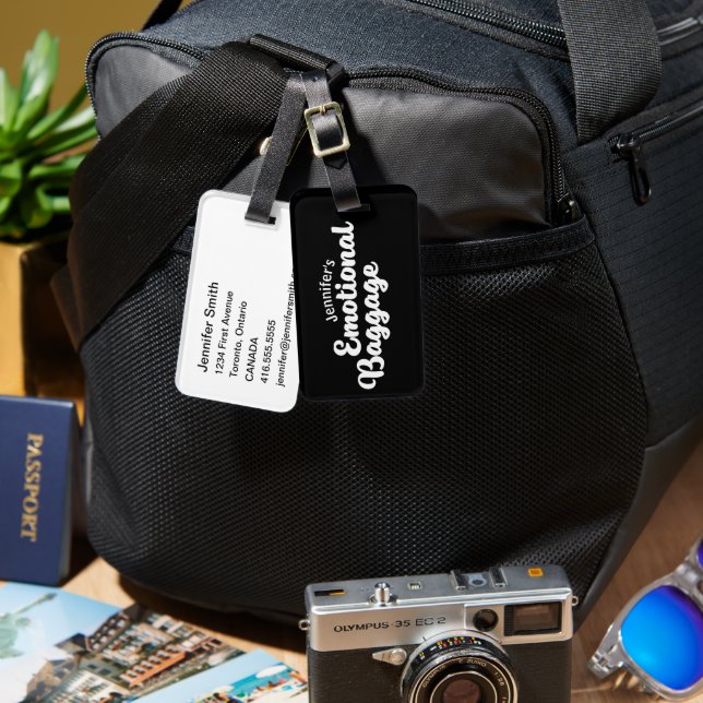 Etiqueta De Bagagem Bagagem Emocional (Frente e verso)