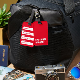 Etiqueta De Bagagem Bagagem Emocional Engraçada Sarcástica