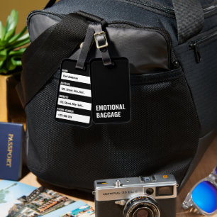 Etiqueta De Bagagem Bagagem Emocional Engraçada Sarcástica