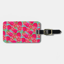 Etiqueta De Bagagem Bagagem pintada de romã