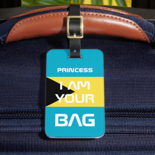 Etiqueta De Bagagem Bahamas Flag & Bahamas viagem /Personalised Bag
