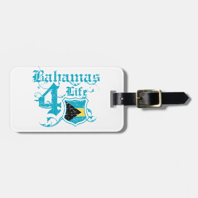 Etiqueta De Bagagem Bahamas para a vida (Frente Horizontal)