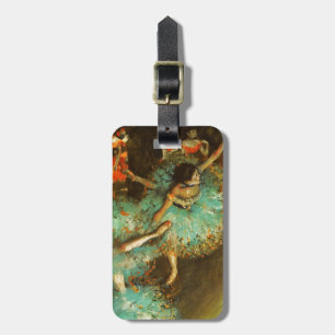 Etiqueta De Bagagem Bailarina Dança Dançarina Verde Degas Pintura
