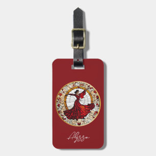 Etiqueta De Bagagem Bailarina flamenca espanhola personalizada