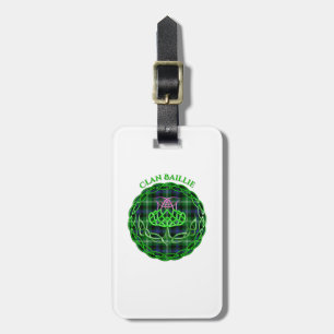 Etiqueta De Bagagem Baillie Scottish Tartan Celtic Thistle