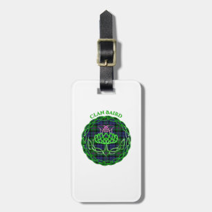 Etiqueta De Bagagem Baird Scottish Tartan Celtic Thiste