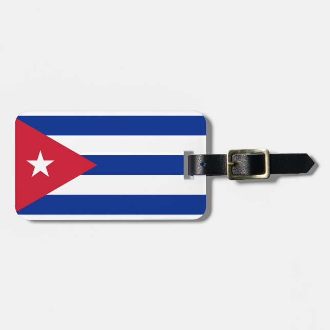 Etiqueta De Bagagem Baixo custo! Bandeira de Cuba (Frente Horizontal)