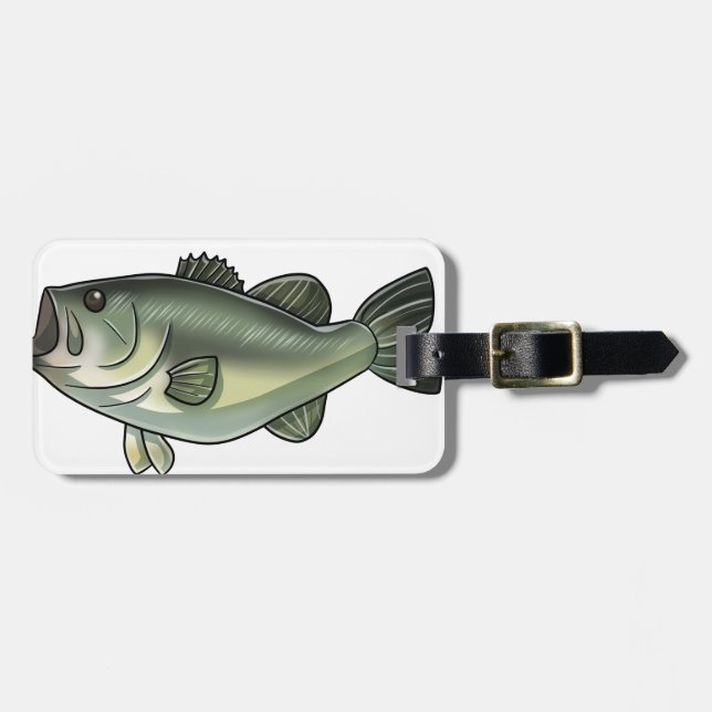 Etiqueta De Bagagem Baixo Largemouth (Frente Horizontal)