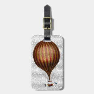 Etiqueta De Bagagem Balão de Ar Quente Real Nassau Balão
