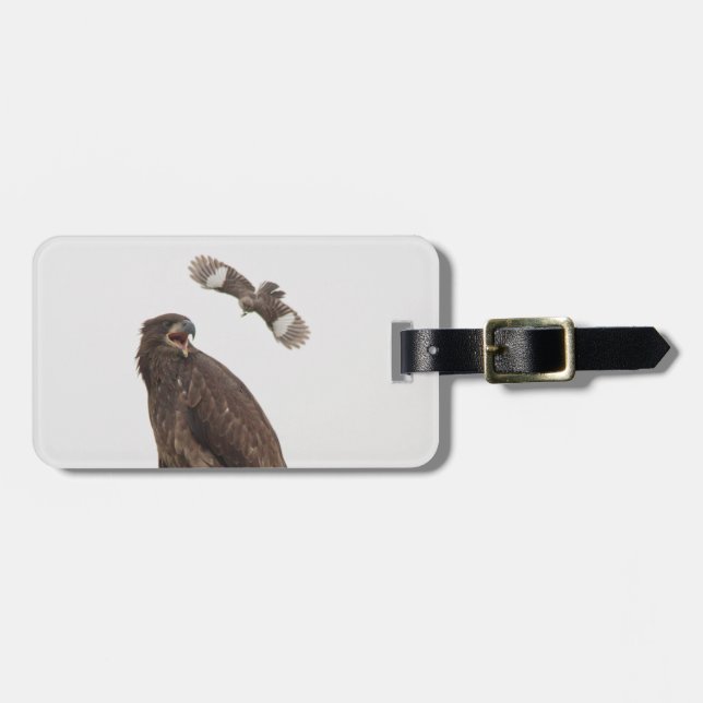 Etiqueta De Bagagem Bald Eagle - Pare de me bater (Frente Horizontal)