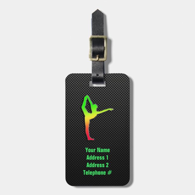 Etiqueta De Bagagem Balé elegante (Frente Vertical)