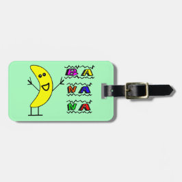 Etiqueta De Bagagem Banana feliz