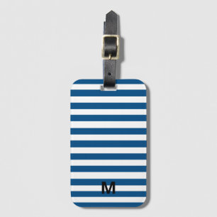 Etiqueta De Bagagem Bandas brancas e azuis
