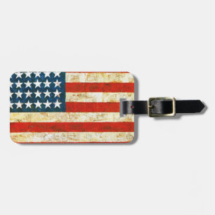 Etiqueta De Bagagem Bandeira Americana