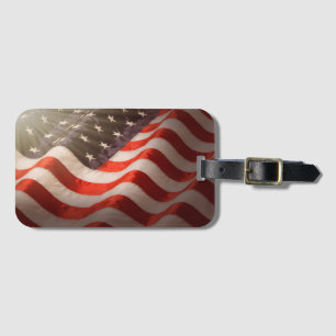 Etiqueta De Bagagem Bandeira Americana