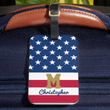 Bandeira Americana | 4 de julho | Nome e Monograma