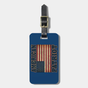 Etiqueta De Bagagem Bandeira americana do patriota