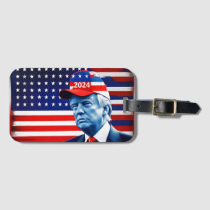 Etiqueta De Bagagem Bandeira Americana Donald Trump 2024