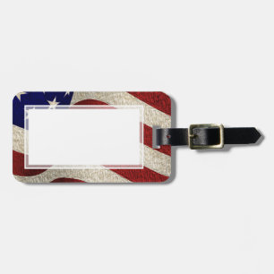 Etiqueta De Bagagem Bandeira americana dos E.U. da bandeira dos