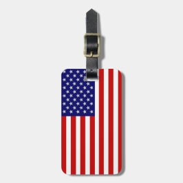 Etiqueta De Bagagem Bandeira Americana EUA