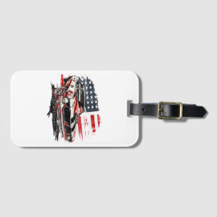 Etiqueta De Bagagem Bandeira Americana Patriota 