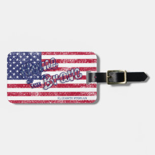 Etiqueta De Bagagem Bandeira Americana Patriótica 4 De Julho