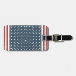 Etiqueta De Bagagem bandeira americana vertical