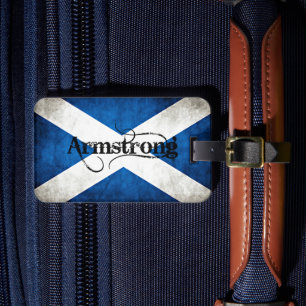 Etiqueta De Bagagem bandeira armstrong grunge