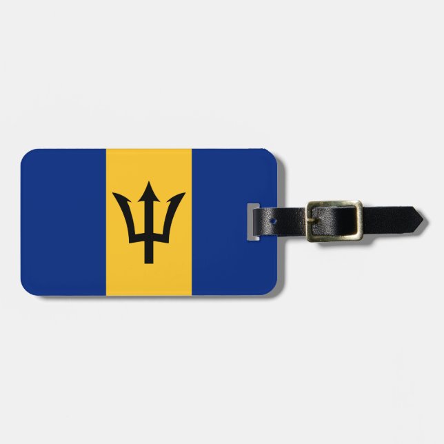 Etiqueta De Bagagem bandeira Barbados (Frente Horizontal)