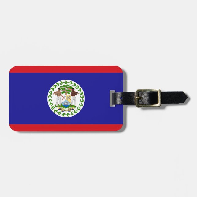 Etiqueta De Bagagem Bandeira Belizenha (Frente Horizontal)
