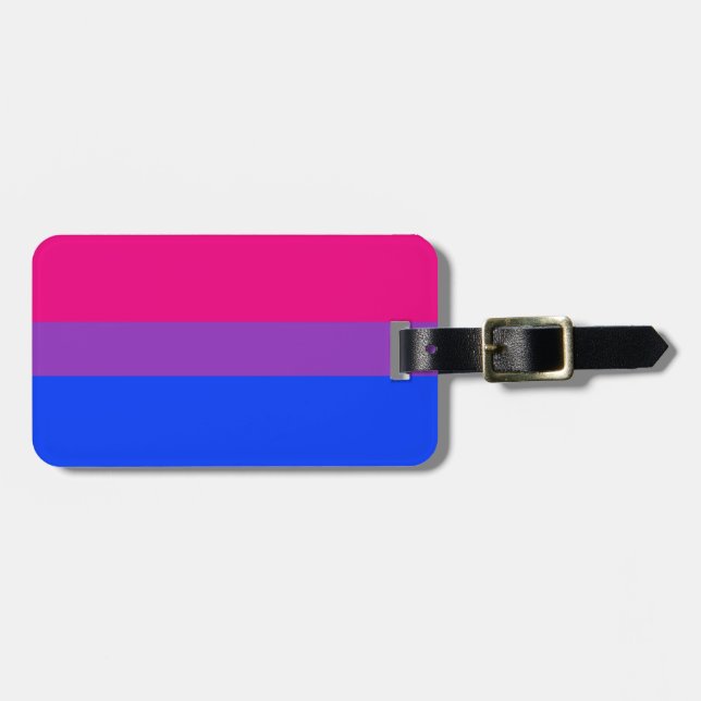 Etiqueta De Bagagem Bandeira bissexual do orgulho (Frente Horizontal)
