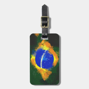 Etiqueta De Bagagem Bandeira brasileira BR Brasil