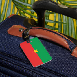 Etiqueta De Bagagem Bandeira Burkina Faso