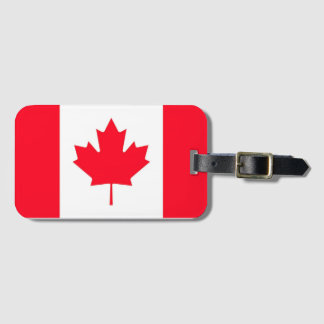 Etiqueta De Bagagem Bandeira canadense. CANADÁ.