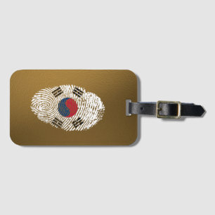 Etiqueta De Bagagem Bandeira coreana da impressão digital do toque