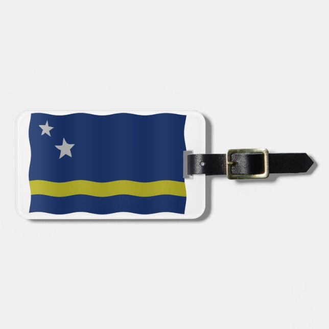 Etiqueta De Bagagem Bandeira Curacao (Frente Horizontal)