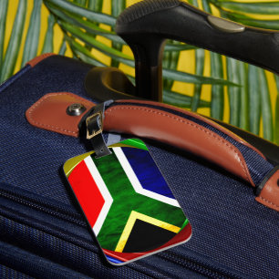 Etiqueta De Bagagem Bandeira da África do Sul: Motivo Dinâmico de Rede