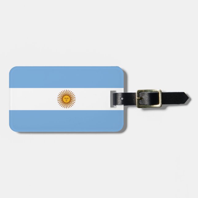Etiqueta De Bagagem Bandeira da Argentina (Frente Horizontal)