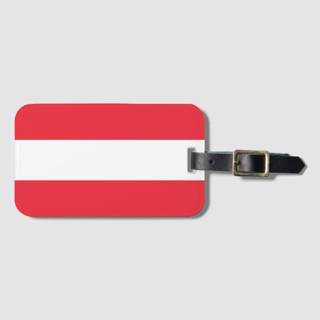 Etiqueta De Bagagem Bandeira da Áustria (Frente Horizontal)